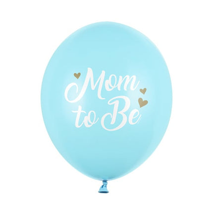 Feestbazaar Ballonnen 'Mom To Be' Lichtblauw (6st)