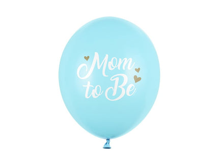 Feestbazaar Ballonnen 'Mom To Be' Lichtblauw (6st)