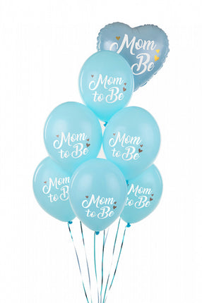 Feestbazaar Ballonnen 'Mom To Be' Lichtblauw (6st)