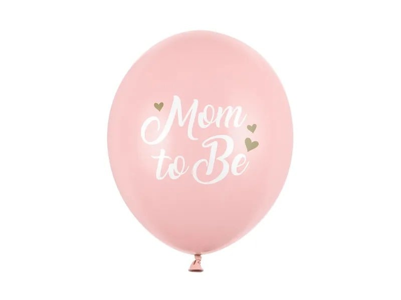 Feestbazaar Ballonnen 'Mom To Be' Lichtroze (50st)