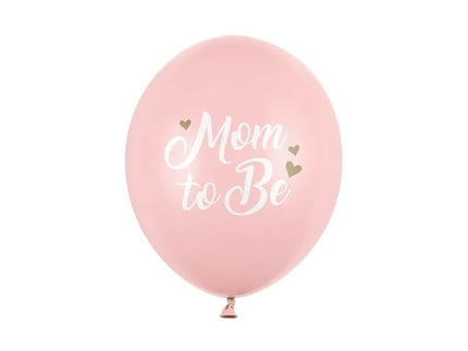 Feestbazaar Ballonnen 'Mom To Be' Lichtroze (6st)