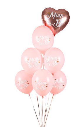Feestbazaar Ballonnen 'Mom To Be' Lichtroze (6st)