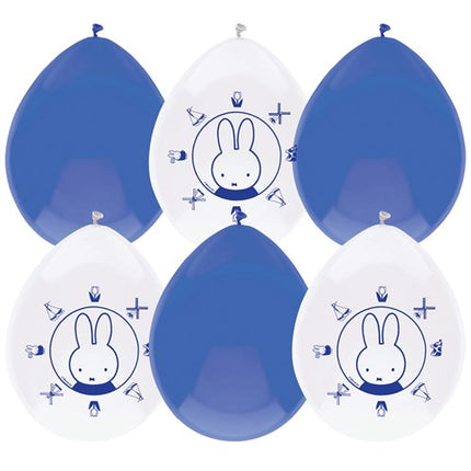 Feestbazaar Ballonnen Nijntje Delfts Blauw 30cm (6st)
