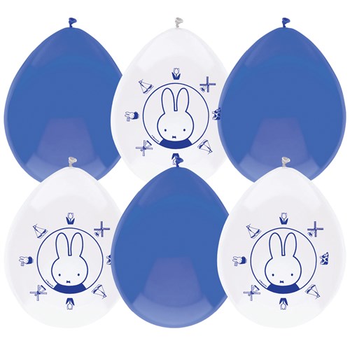 Feestbazaar Ballonnen Nijntje Delfts Blauw 30cm (6st)