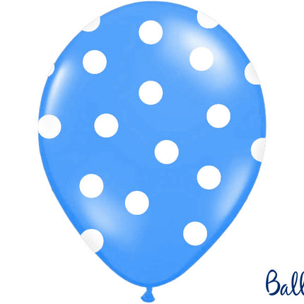 Feestbazaar Ballonnen Pastel Blauw Met Witte Stippen