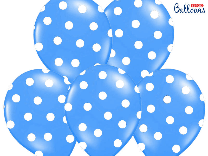 Feestbazaar Ballonnen Pastel Blauw Met Witte Stippen