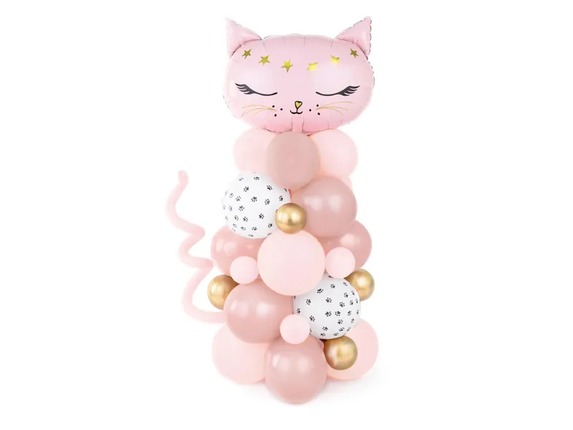 Feestbazaar Ballonnen Pilaar Pink Cat (140cm)