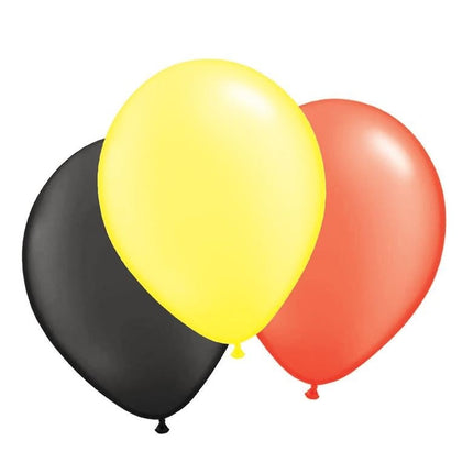 Feestbazaar Ballonnen Rood Geel Zwart 30cm (100st)