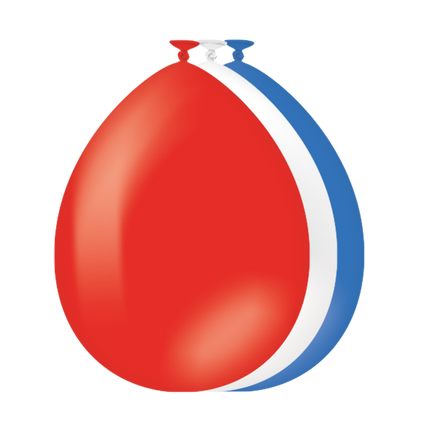 Feestbazaar Ballonnen Rood-Wit-Blauw (10st)