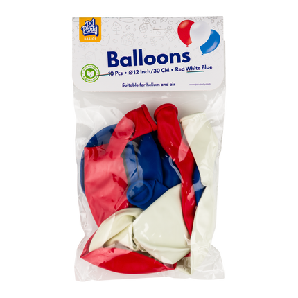 Feestbazaar Ballonnen Rood-Wit-Blauw (10st)