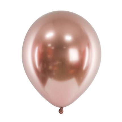 Feestbazaar Ballonnen Rosé Goud Glossy Glanzend (10st)