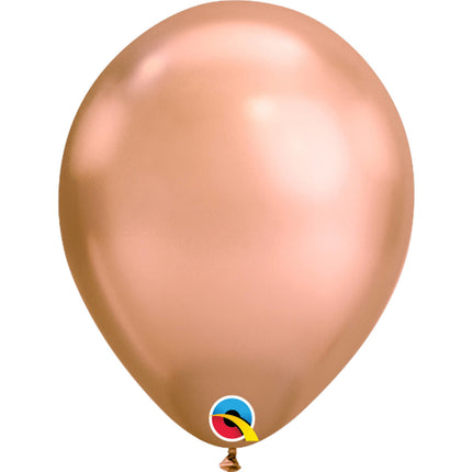 Feestbazaar Ballonnen Roségoud Chroom  28cm (100st)