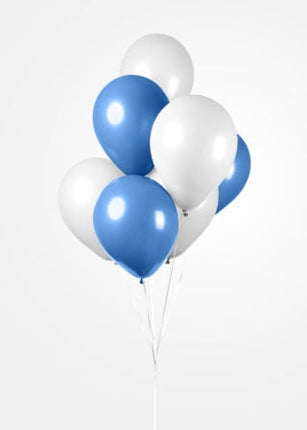 Feestbazaar Ballonnen Set Blauw/Wit