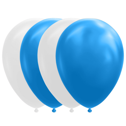 Feestbazaar Ballonnen Set Blauw/Wit