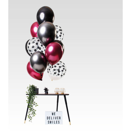 Feestbazaar Ballonnen Set Dark Richness Premium - 12 Stuks