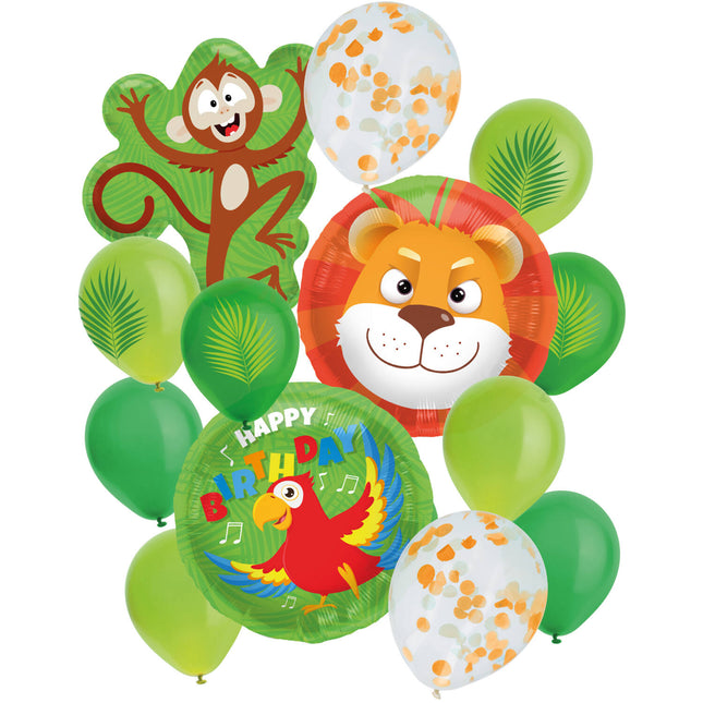 Feestbazaar Ballonnen Set Jungle (14-delig)