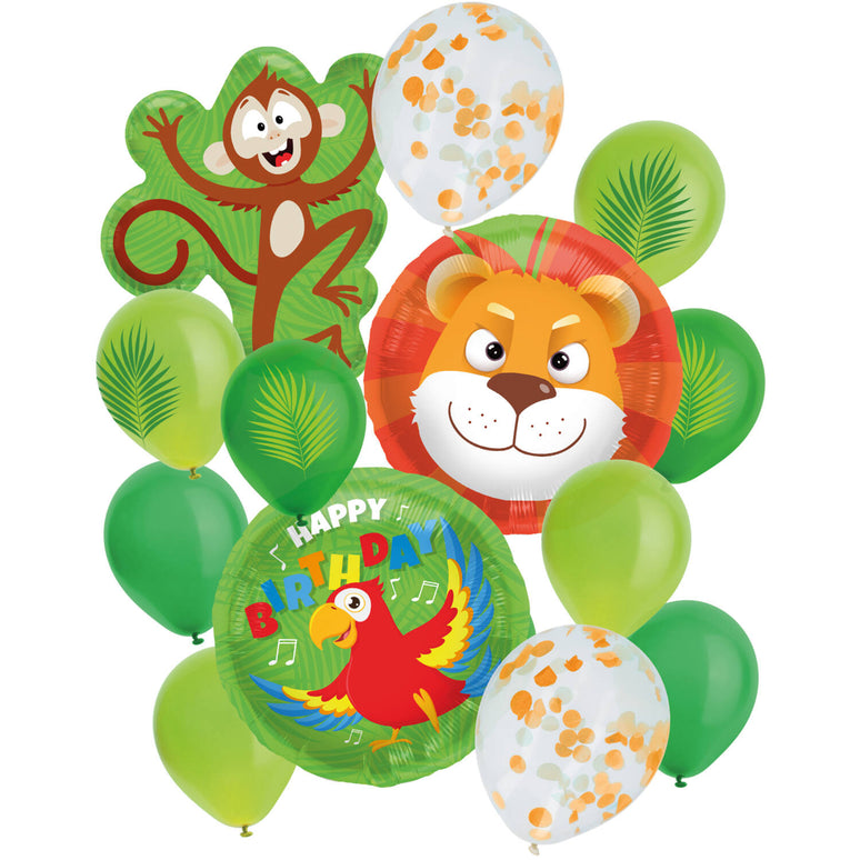 Feestbazaar Ballonnen Set Jungle (14-delig)