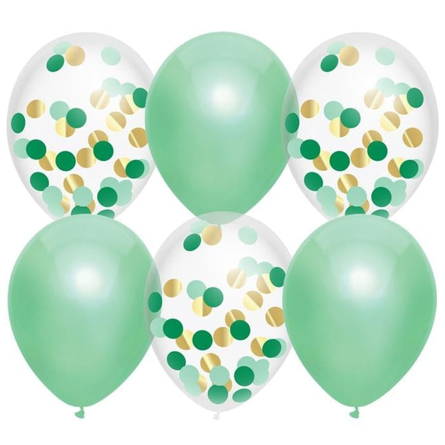 Feestbazaar Ballonnen Set Mint Groen - 6 stuks