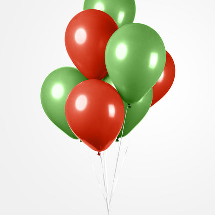 Feestbazaar Ballonnen Set Rood/Groen (10st)