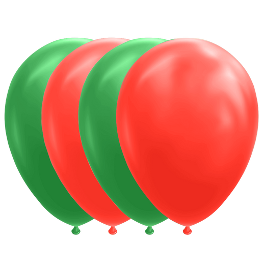 Feestbazaar Ballonnen Set Rood/Groen (10st)