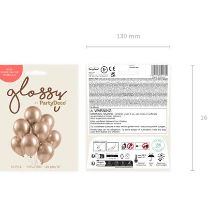 Feestbazaar Ballonnen Shiny Luxe Champagne Gold (10st)