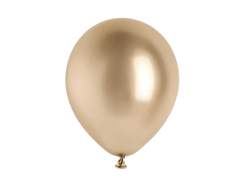Feestbazaar Ballonnen Shiny Luxe Champagne Gold (10st)