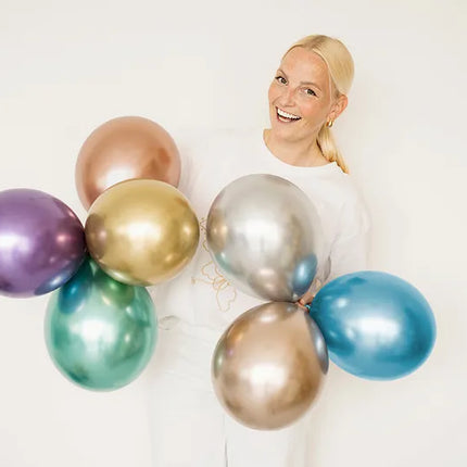 Feestbazaar Ballonnen Shiny Luxe Goud (10st)