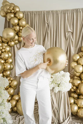 Feestbazaar Ballonnen Shiny Luxe Goud (10st)