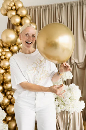Feestbazaar Ballonnen Shiny Luxe Goud (10st)