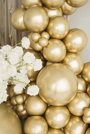 Feestbazaar Ballonnen Shiny Luxe Goud (10st)