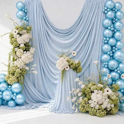Feestbazaar Ballonnen Shiny Luxe Ice Blue (10st)