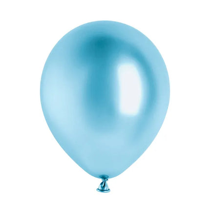 Feestbazaar Ballonnen Shiny Luxe Ice Blue (10st)
