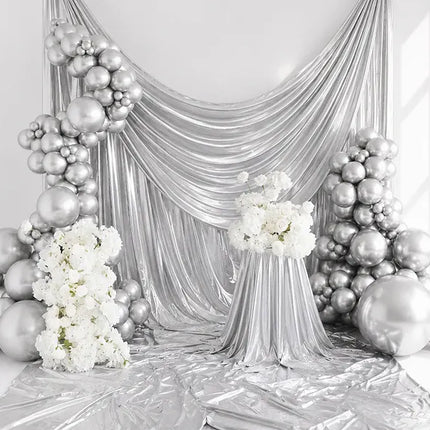 Feestbazaar Ballonnen Shiny Luxe Zilver (10st)