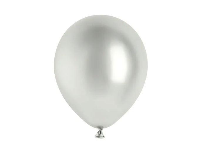 Feestbazaar Ballonnen Shiny Luxe Zilver (10st)