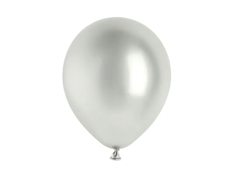 Feestbazaar Ballonnen Shiny Luxe Zilver (10st)