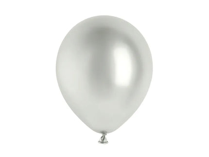 Feestbazaar Ballonnen Shiny Luxe Zilver (10st)