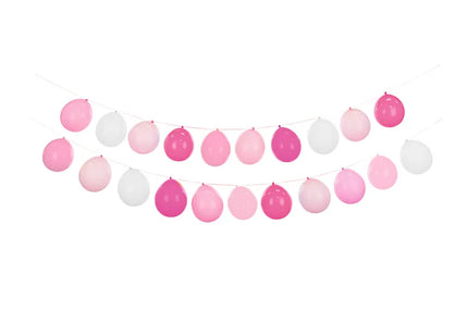 Feestbazaar Ballonnen Slinger 3 in 1 Pink