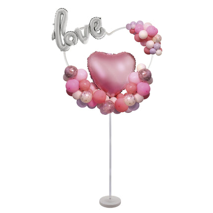 Feestbazaar Ballonnen Standaard Hartvormig Wit