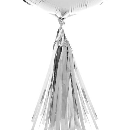 Feestbazaar Ballonnen Tassels Zilver - 5 Stuks