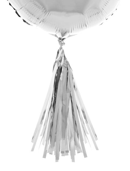 Feestbazaar Ballonnen Tassels Zilver - 5 Stuks