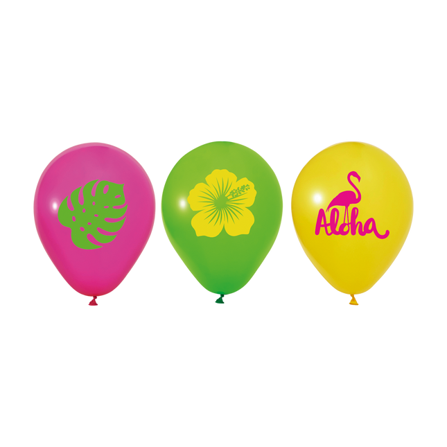 Feestbazaar Ballonnen Tropical 'Aloha' (6st)