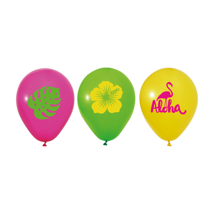 Feestbazaar Ballonnen Tropical 'Aloha' (6st)