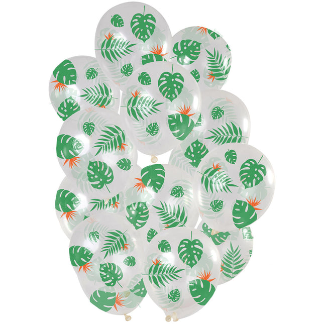 Feestbazaar Ballonnen Tropische Bladeren Premium (15st)
