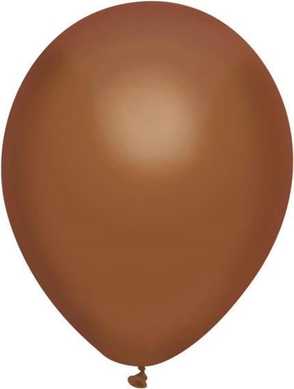 Feestbazaar Ballonnen Uni Chocola 10st. 30cm