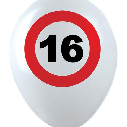 Feestbazaar Ballonnen Verkeersbord 16 (12st)