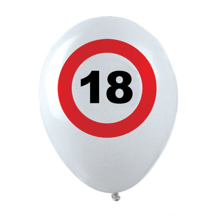 Feestbazaar Ballonnen Verkeersbord 18 (12st)