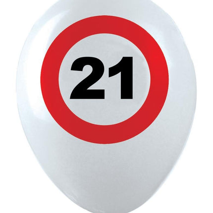Feestbazaar Ballonnen Verkeersbord 21 (12st)