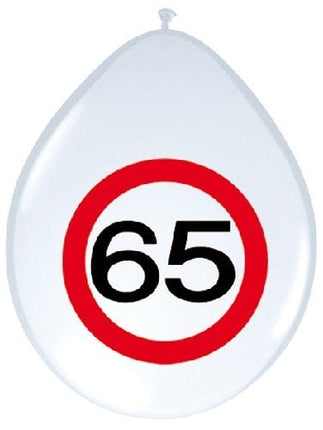 Feestbazaar Ballonnen verkeersbord 65 (8 st)