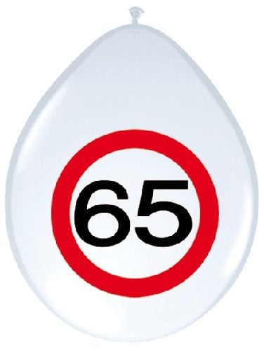 Feestbazaar Ballonnen verkeersbord 65 (8 st)