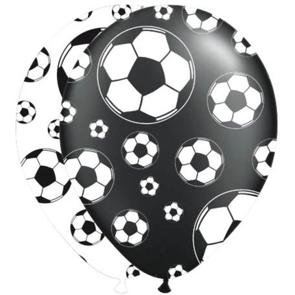 Feestbazaar Ballonnen Voetbal Zwart en Wit (8st)